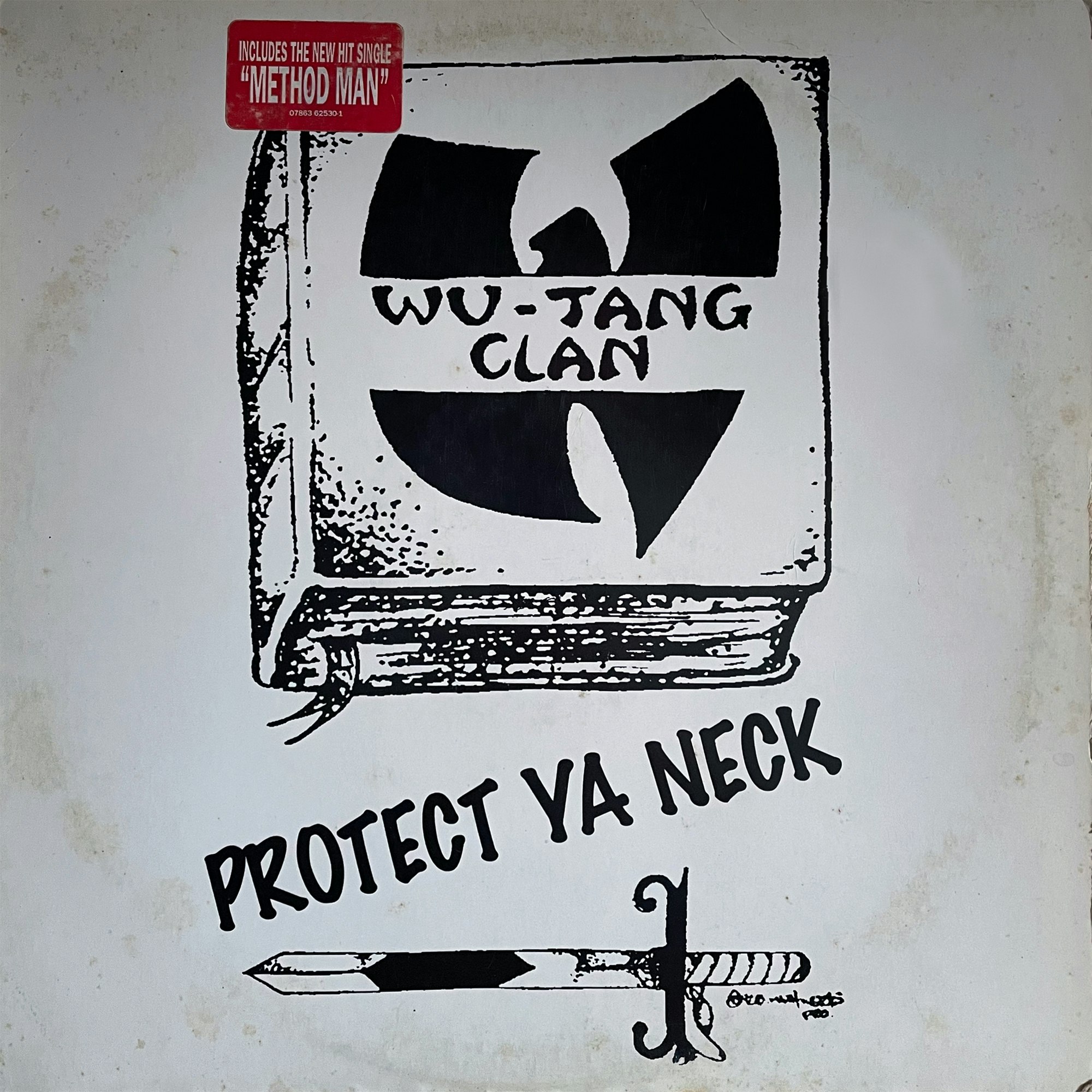 The subsequent Loud Records 12-inch pressing of “Protect Ya Neck” that featured Math’s logo in large form and that swapped the B-side out for the ascendent “Method Man” single.